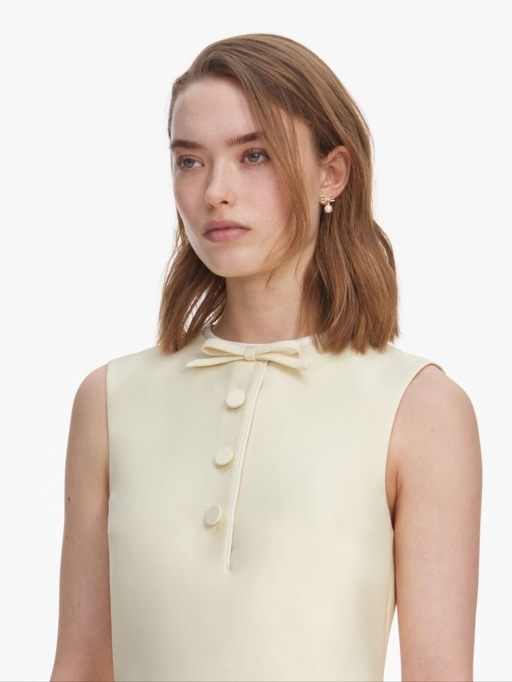 Self PortraitYellow Taffeta Bow Mini Dress - Picture 5 of 16